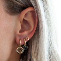 JWLS4U | Earrings Star Open Gold 2